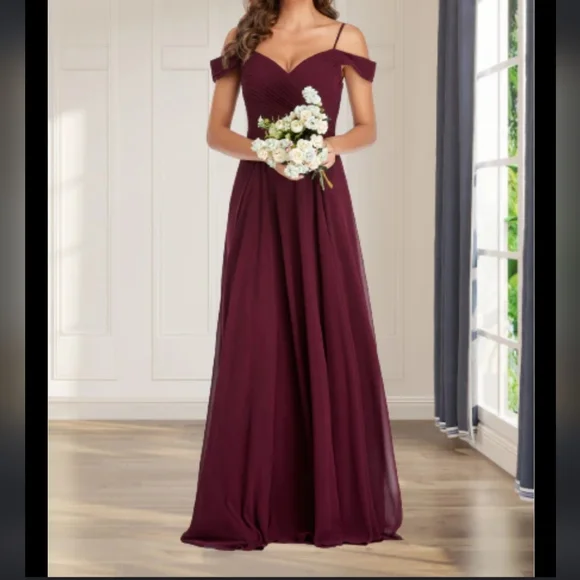 azazie cabernet bridesmaid dress AZAZIE Desiree Cabernet bridesmaid dress size A8 (NEW)